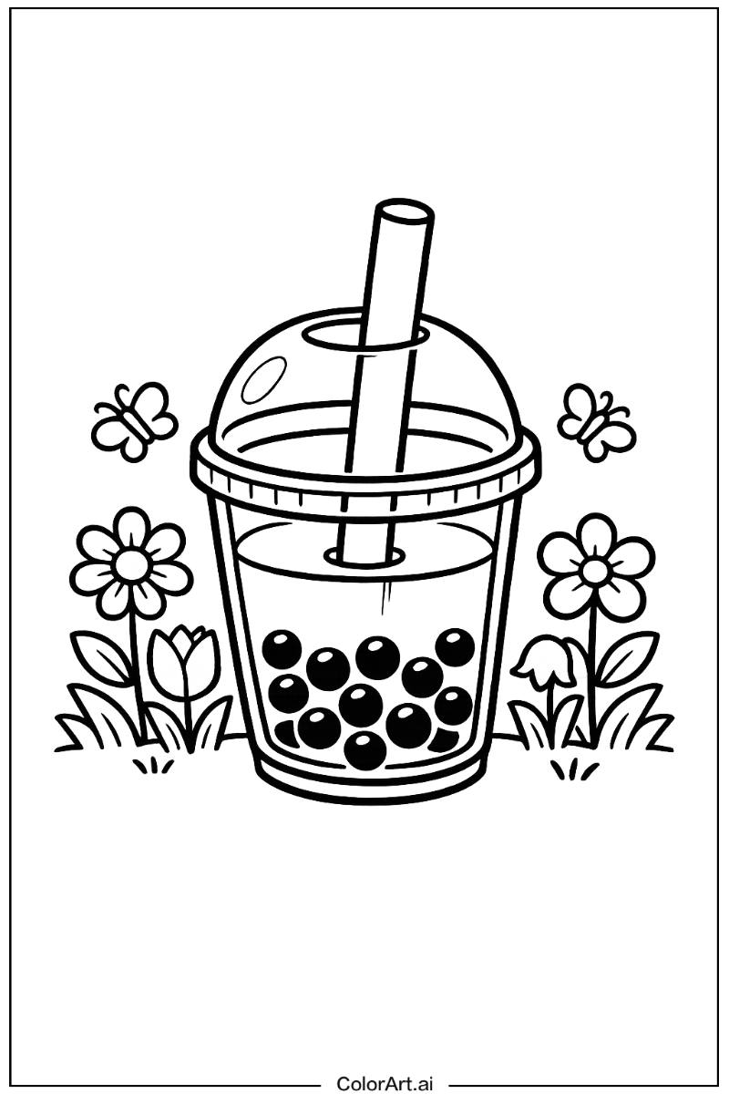 boba tea in a Garden 2
