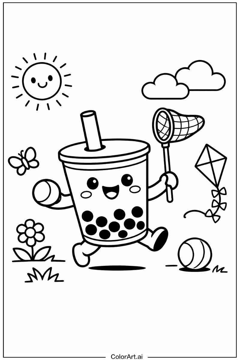 boba tea Playing Outside 4