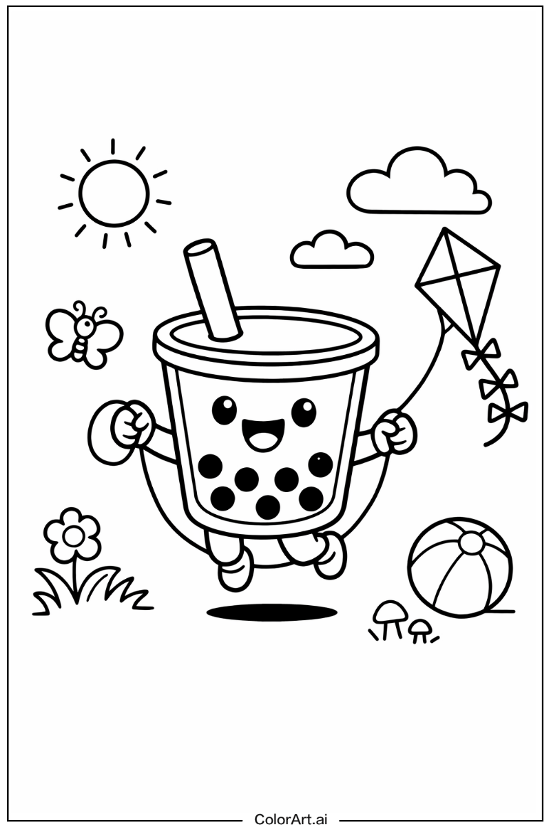 boba tea Playing Outside 5