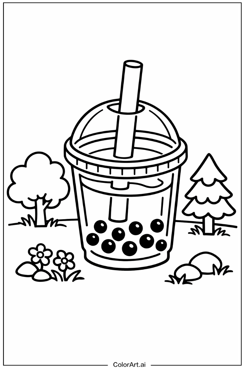 boba tea in Nature 1