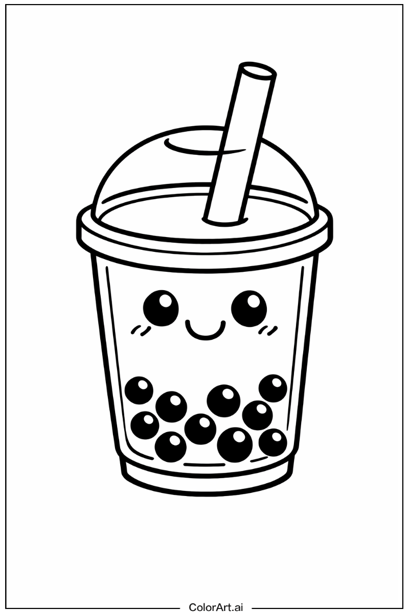 Smiling boba tea 1