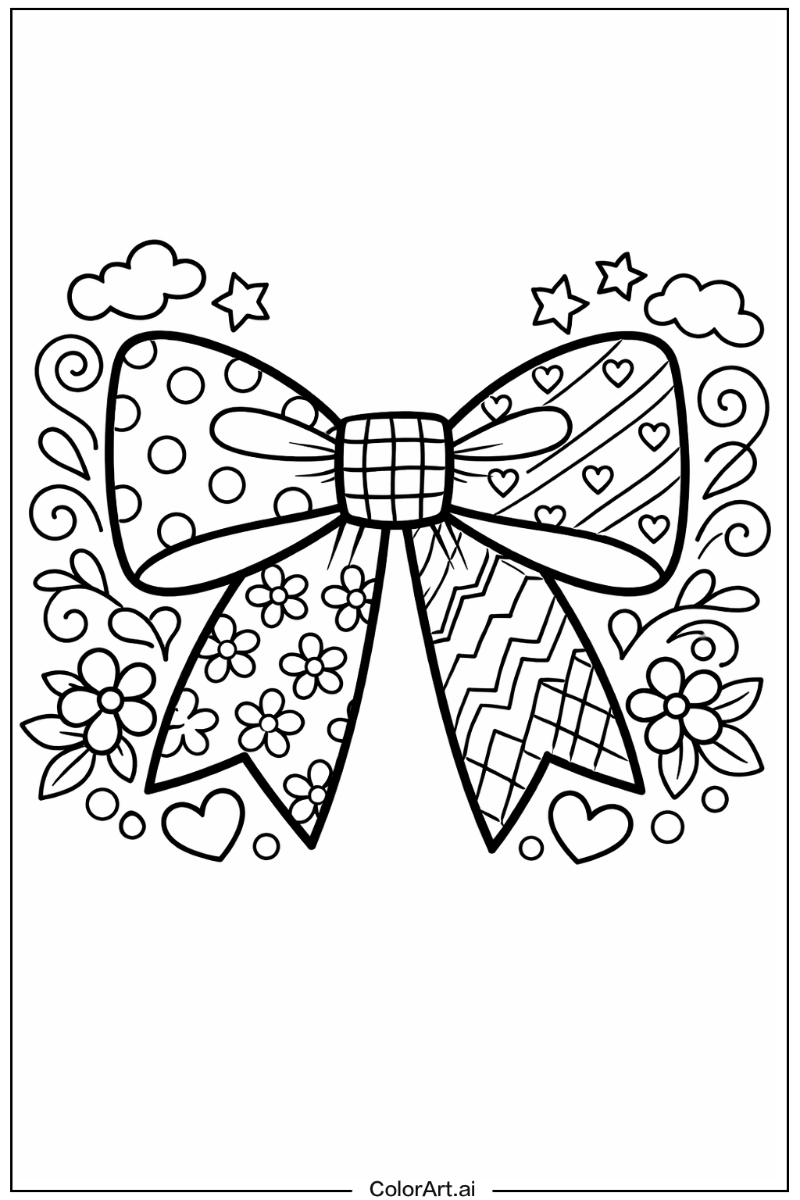 Bow with Patterned bow Theme