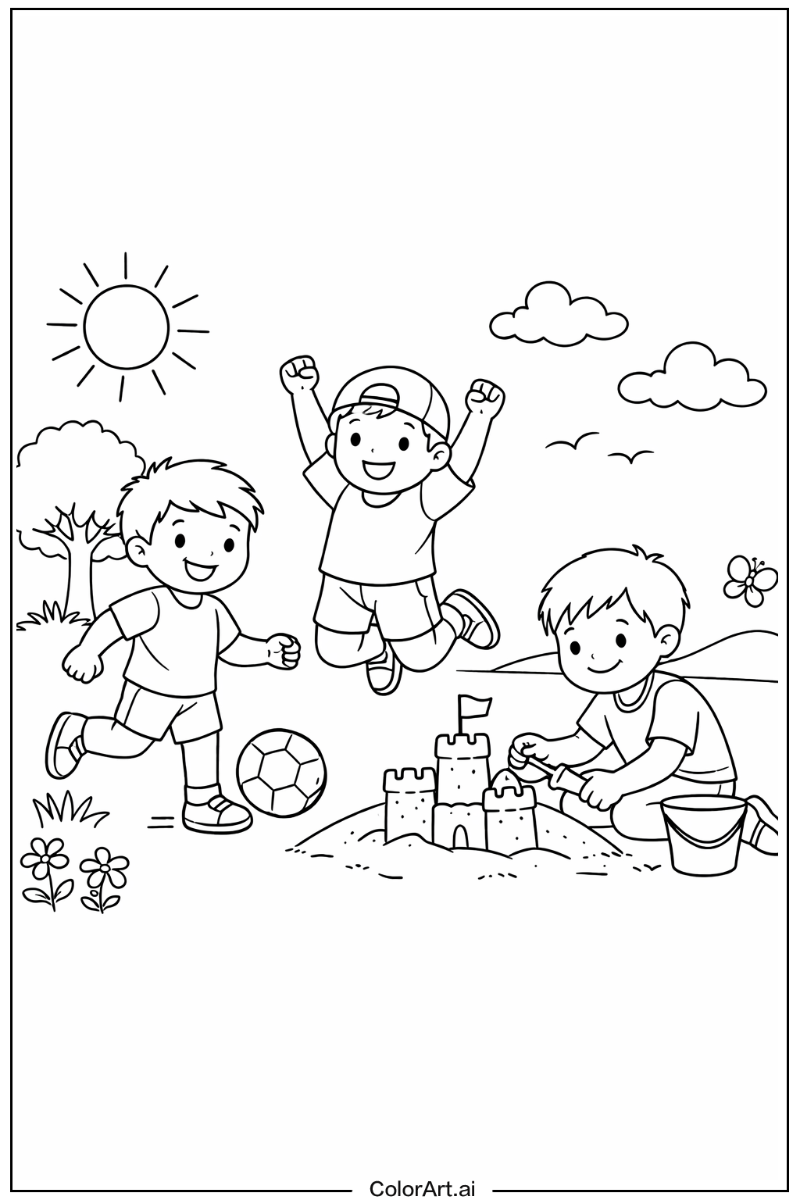 Boys Playing Outside 5