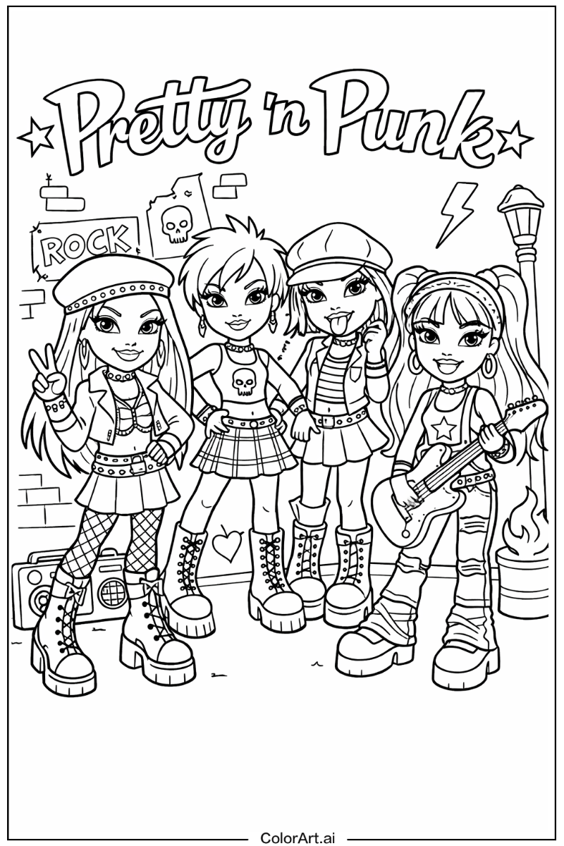 Bratz with Pretty n punk girls Theme