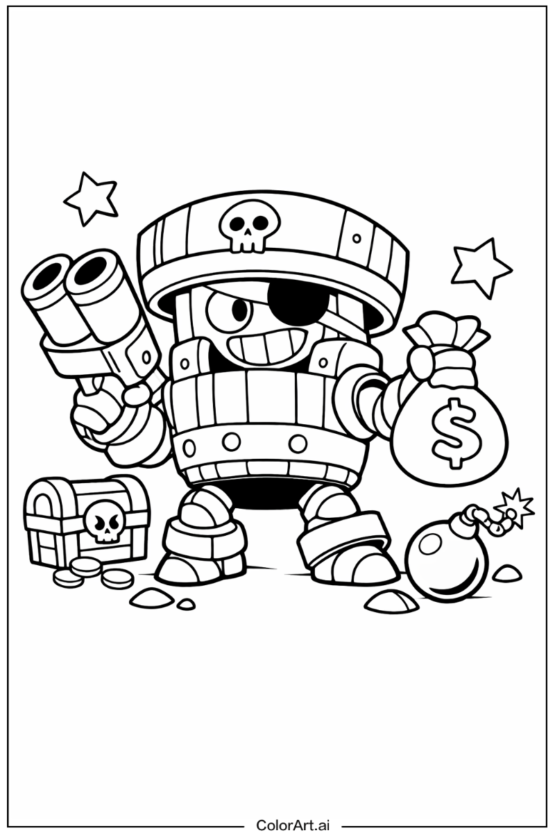 Darryl Brawl stars Design