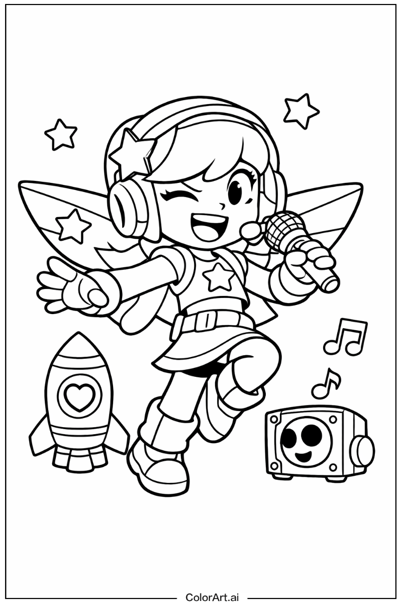 Janet Brawl stars Design