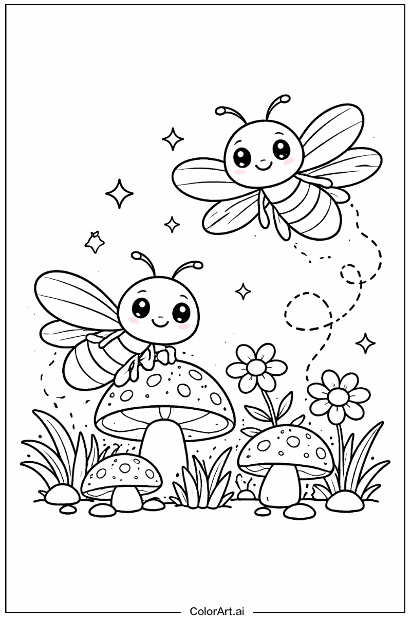 Bug with Lightning bug Theme