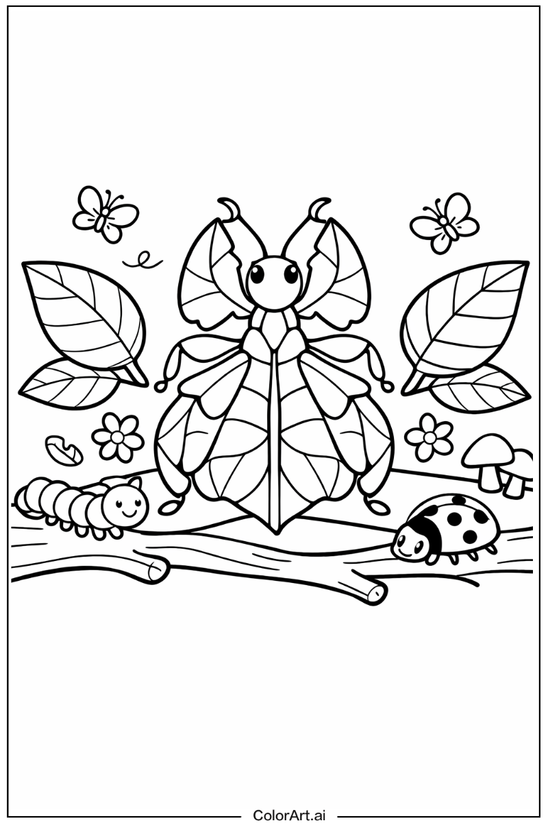 Bug with Leaf insect Theme