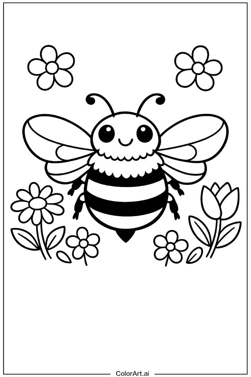 bumblebee with Flowers 4