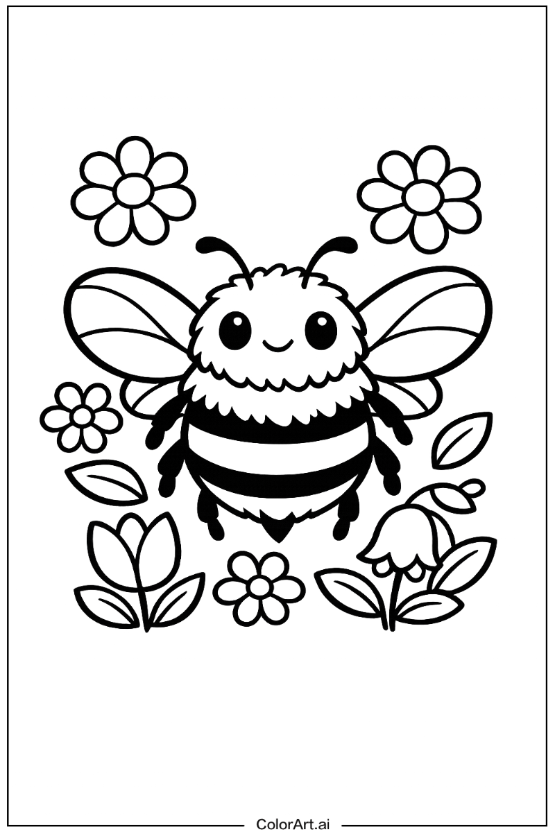 bumblebee with Flowers 5