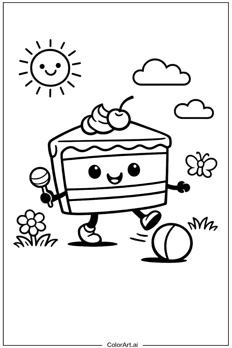 Cake Playing Outside 2