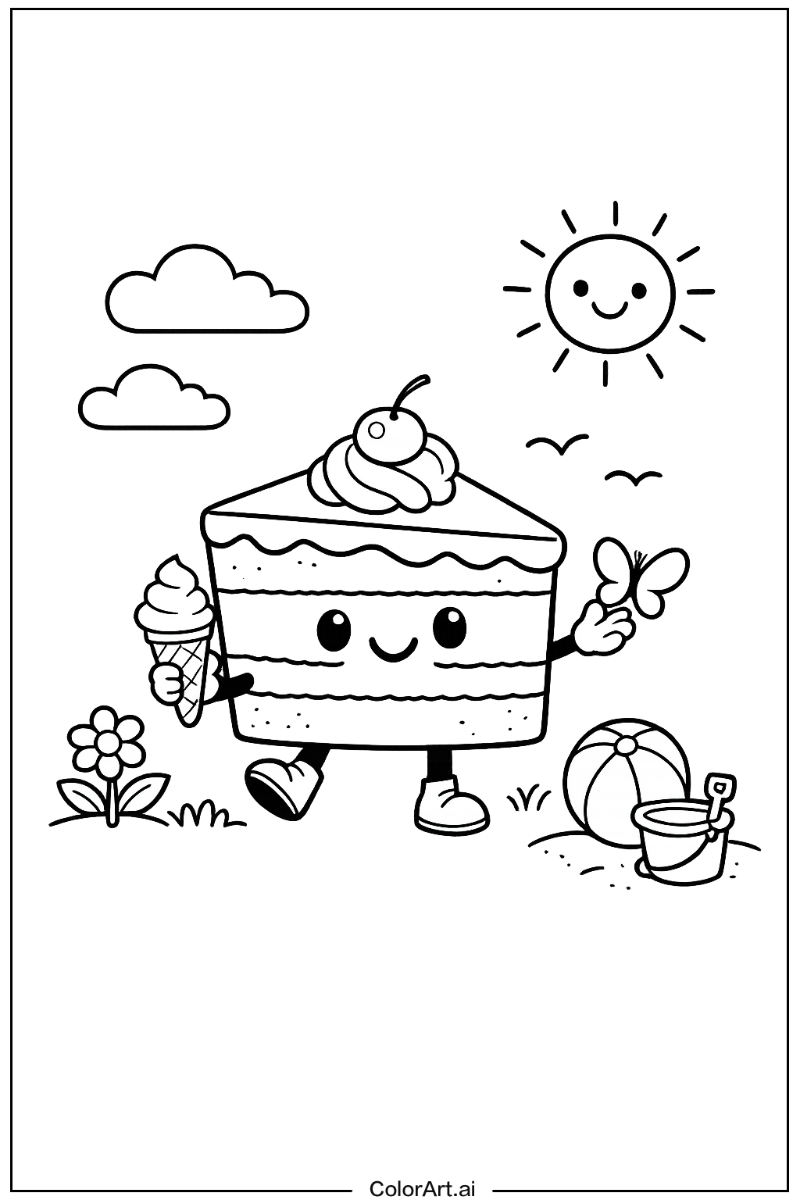 Cake Playing Outside 3