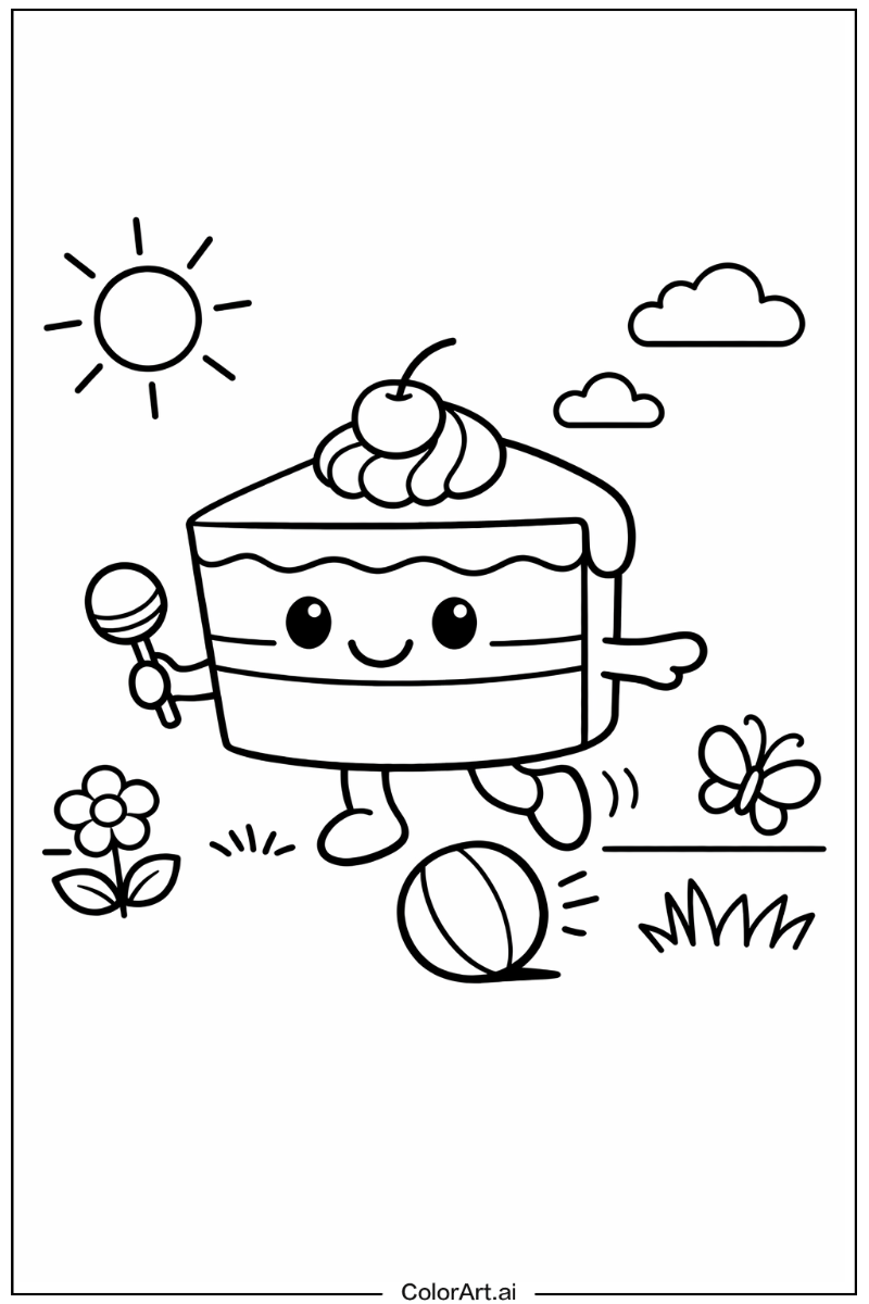 Cake Playing Outside 4