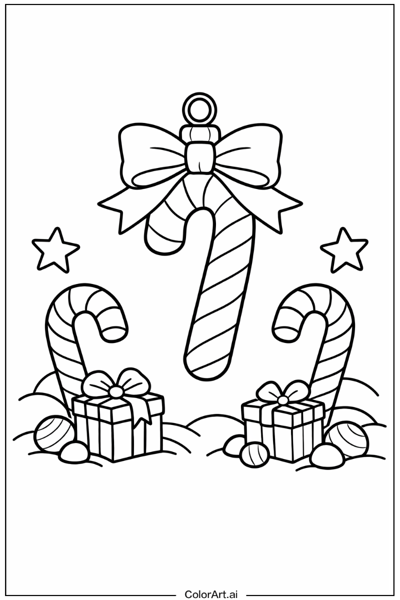 Candy cane with Candy cane ornament Theme