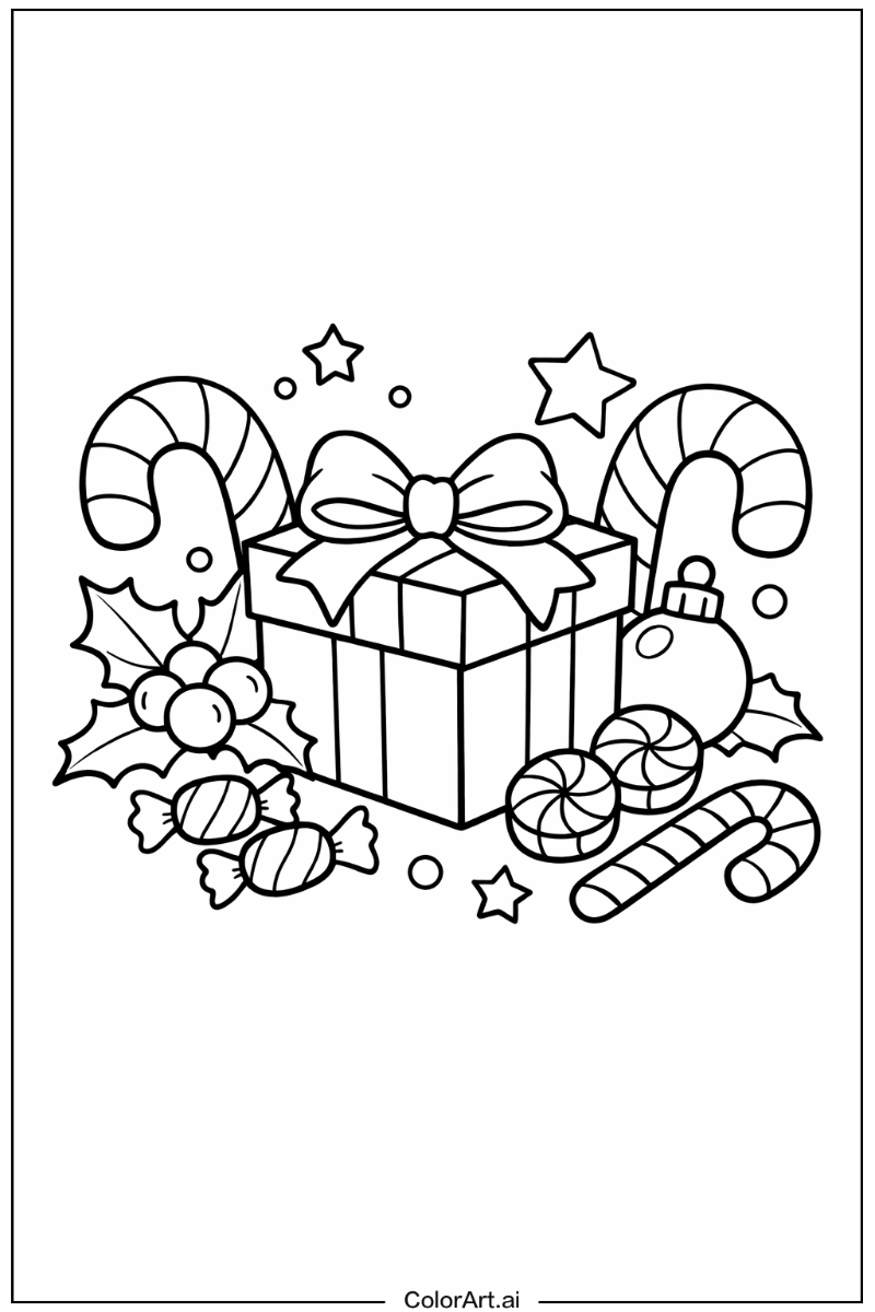 Candy cane gift Candy cane Scene