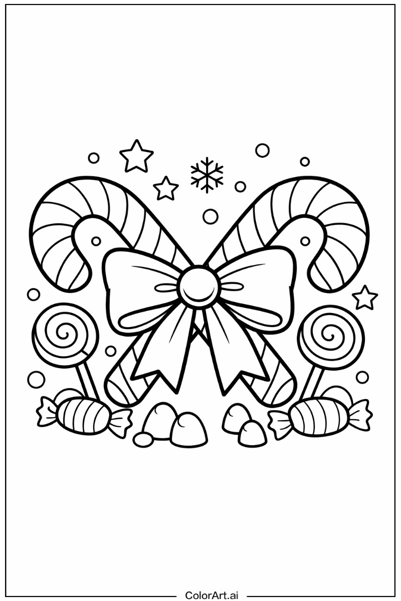 Candy cane with Candy cane bow Theme