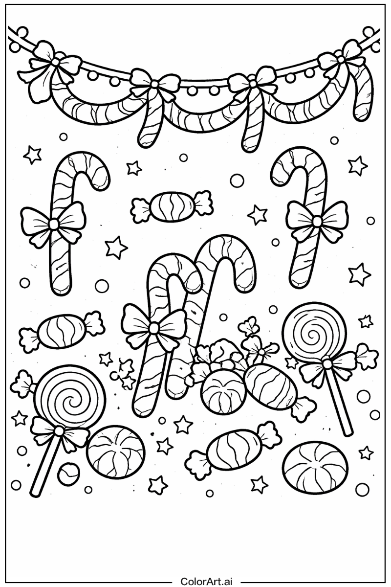 Candy cane garland Candy cane Scene