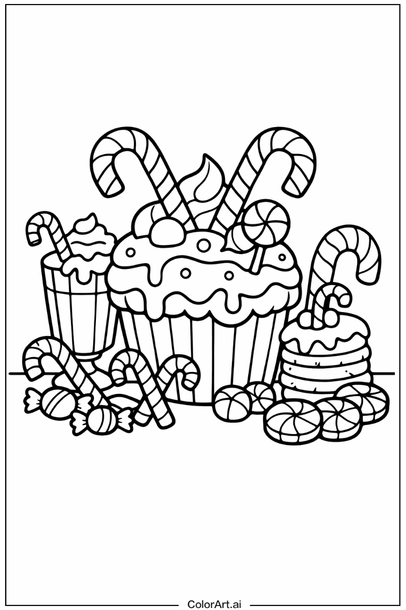 Candy cane dessert Candy cane Design