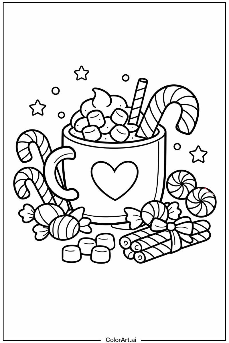 Candy cane hot cocoa Candy cane Design