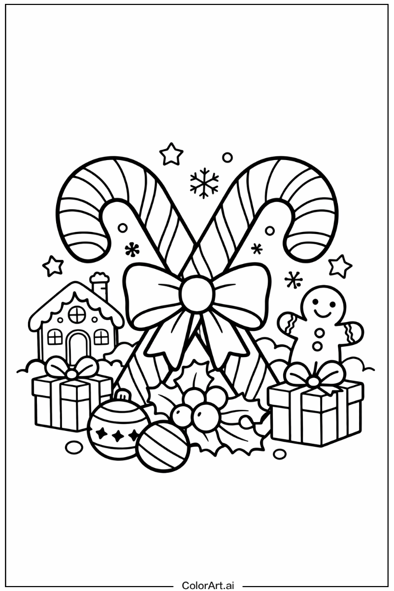 Candy cane illustration Candy cane Scene