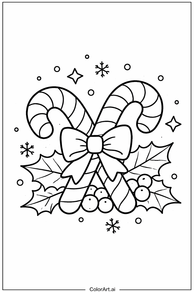 Candy cane with Mini candy cane Theme 2