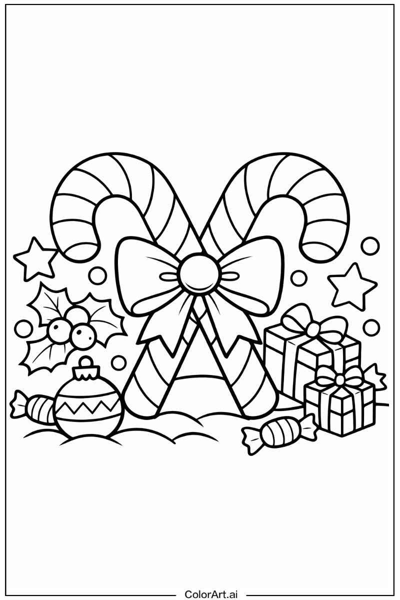 Candy cane decoration Candy cane Scene 2