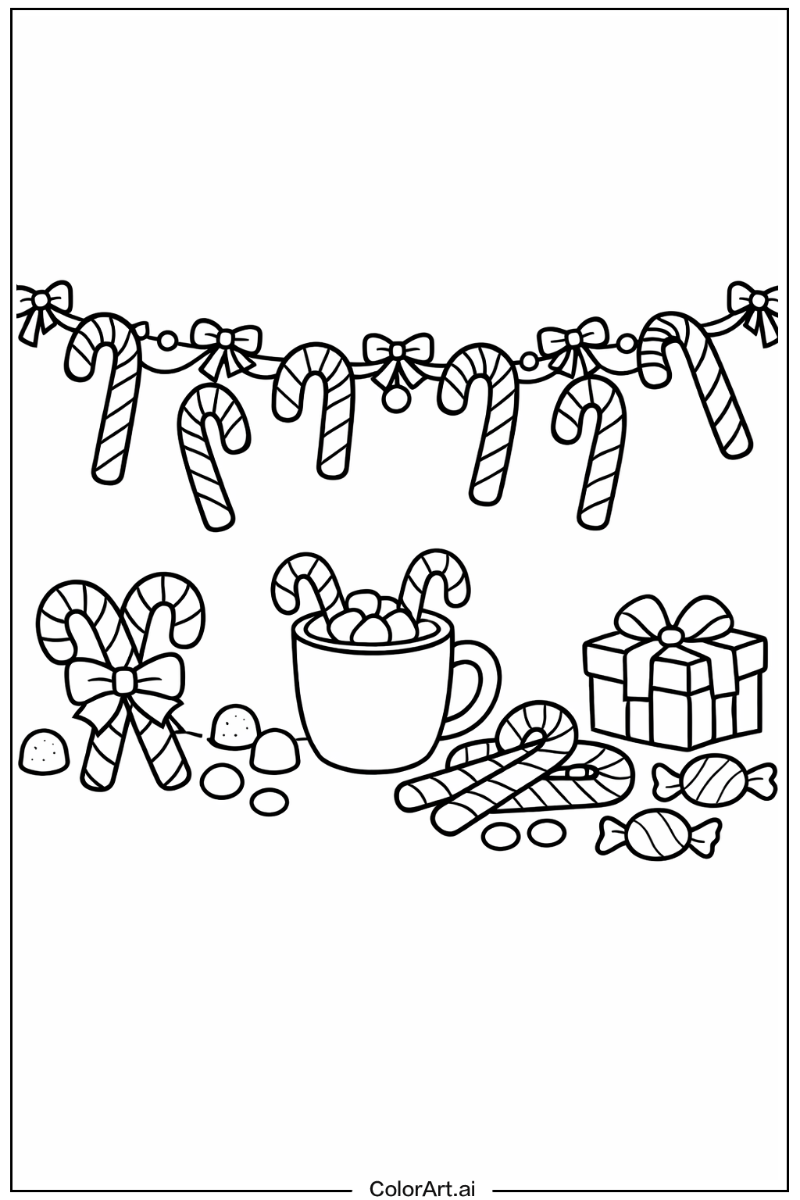 Candy cane garland Candy cane Scene 2
