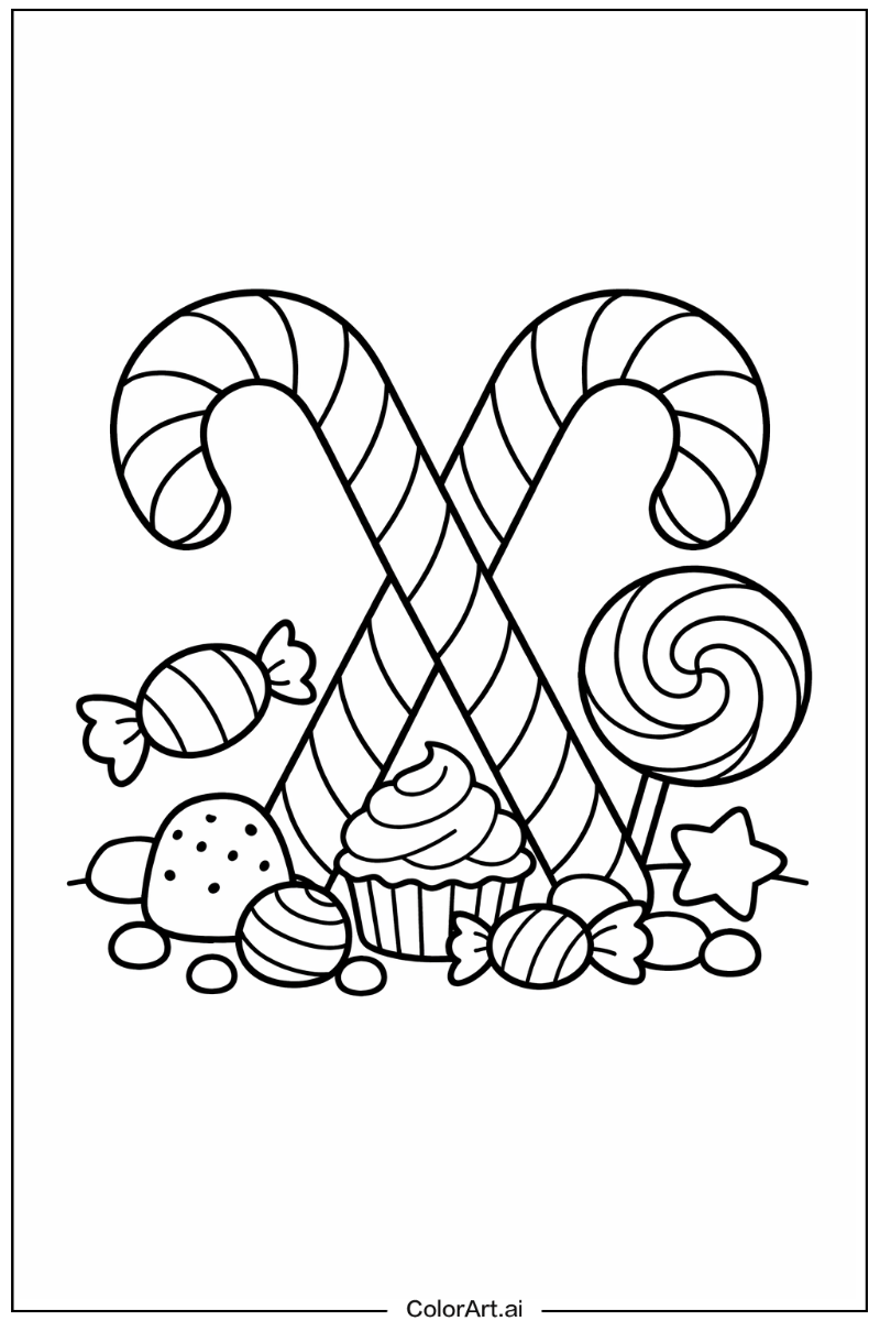 Twisted candy cane Candy cane Scene