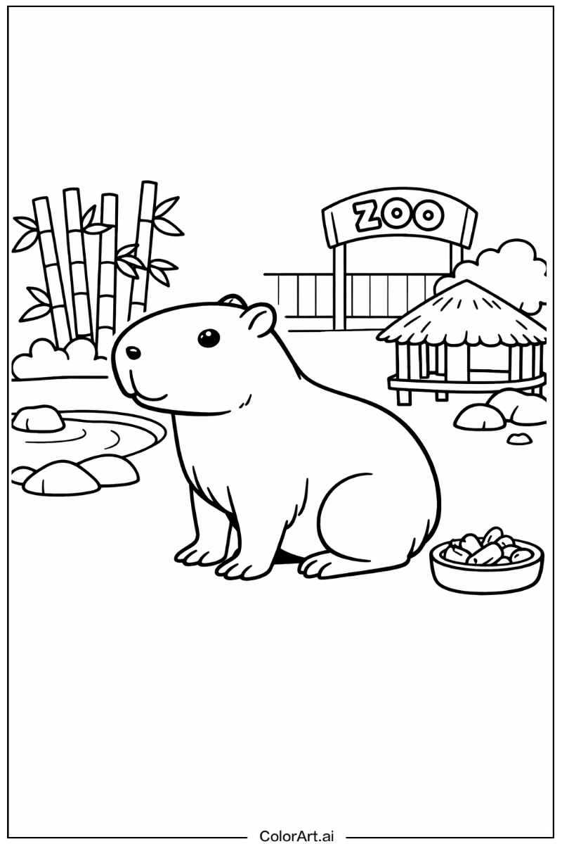 Capybara in zoo Capybara Design
