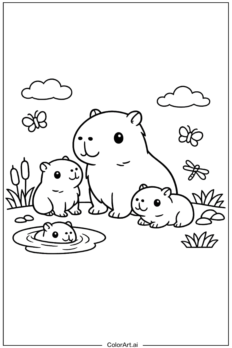 Cute capybara Capybara Design