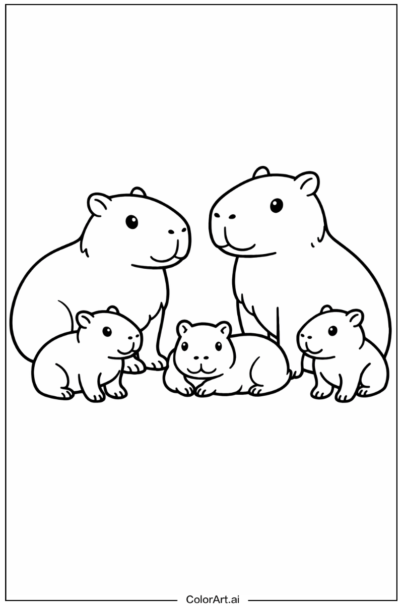 Capybara family Capybara Scene 2