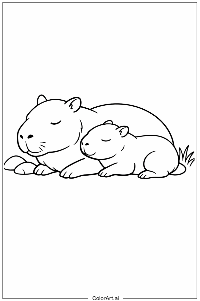 Capybara resting Capybara Scene 2