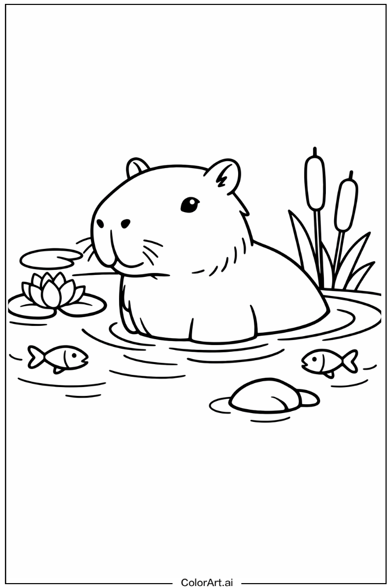 Capybara in water Capybara Scene 2