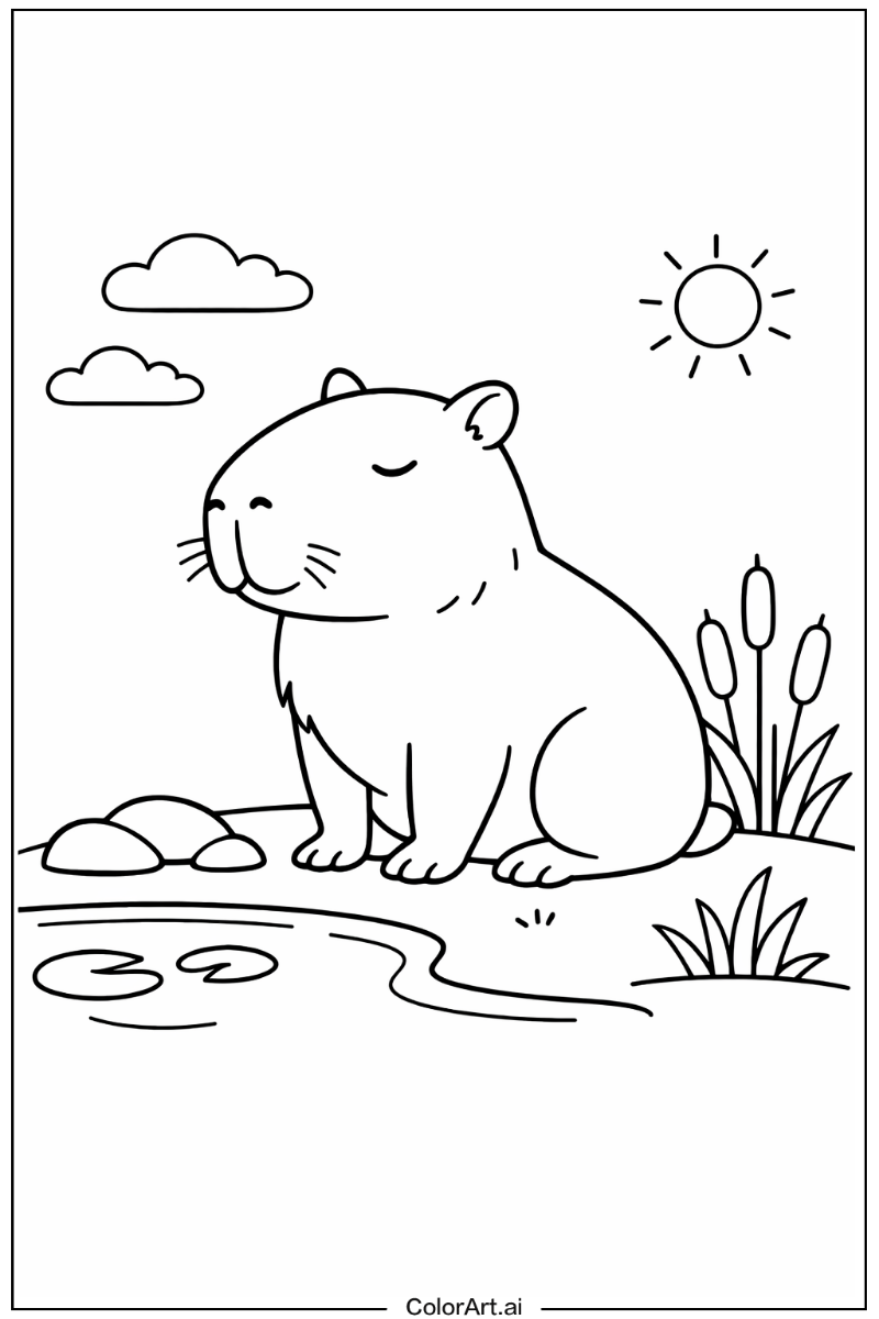 Calm capybara Capybara Scene 2