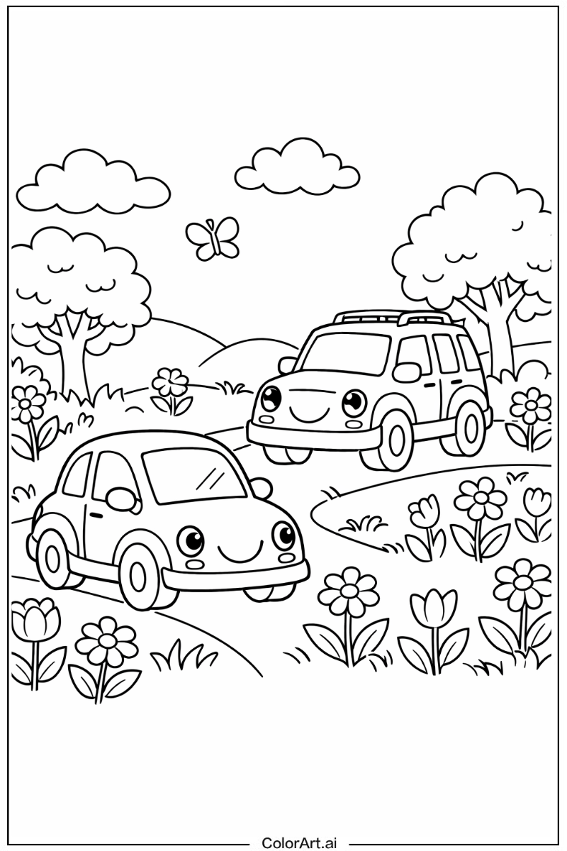 Cars in a Garden 2