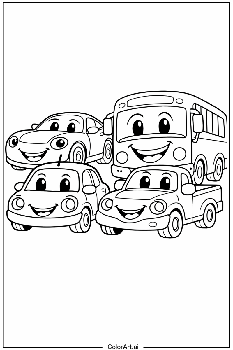 Happy Cars Portrait 2