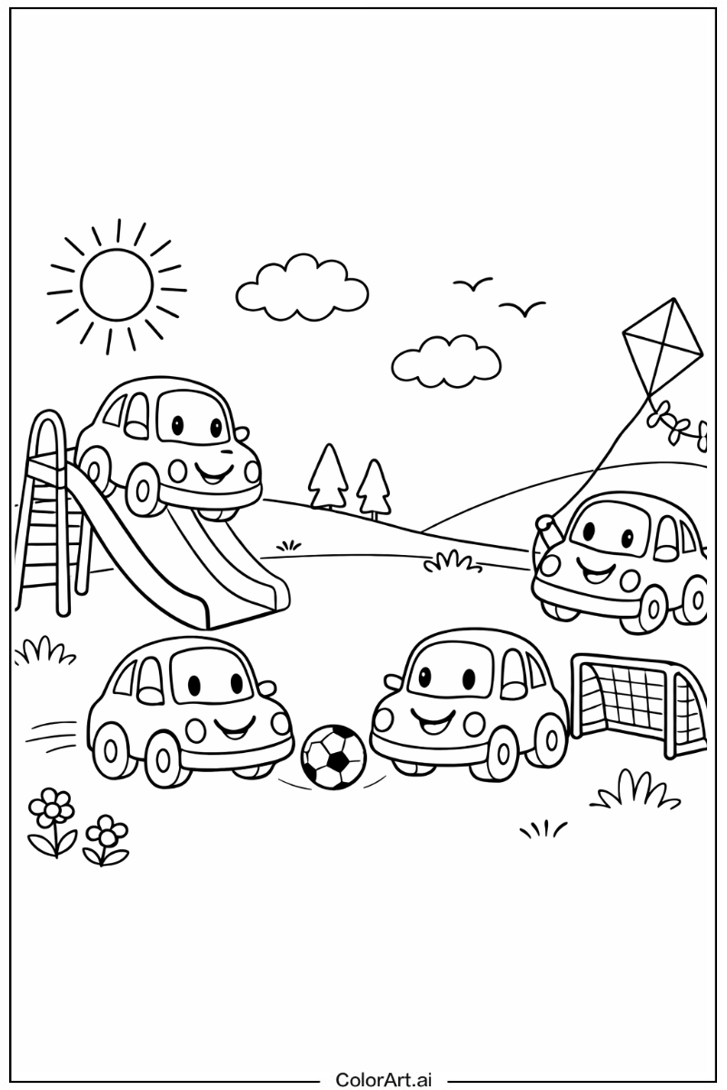 Cars Playing Outside 2