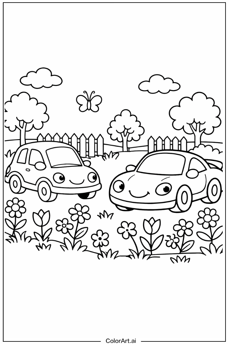 Cars in a Garden 3