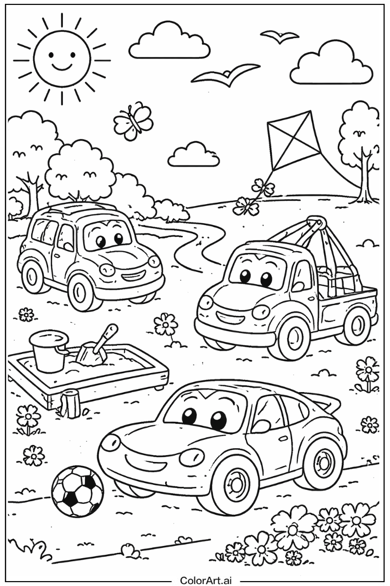 Cars Playing Outside 3