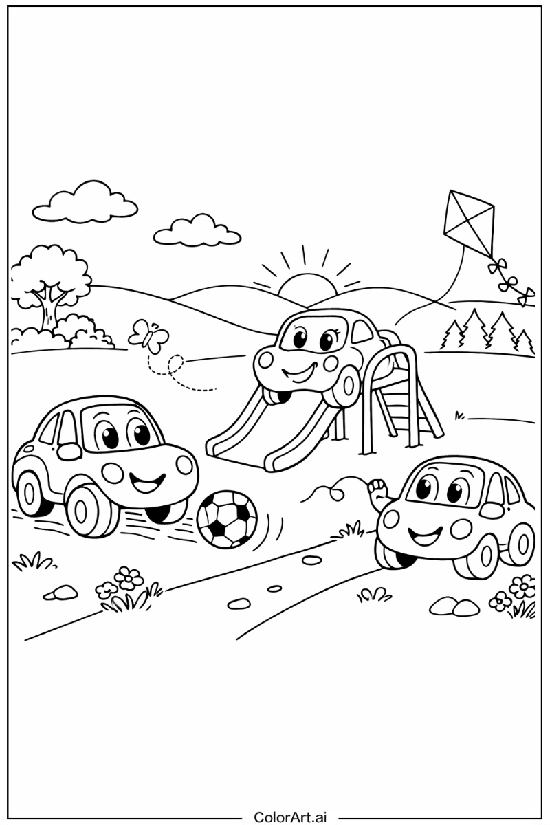 Cars Playing Outside