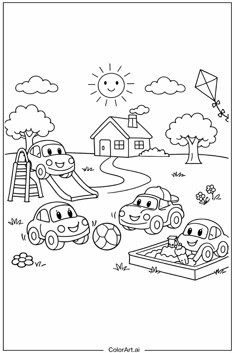 Cars Playing Outside 4