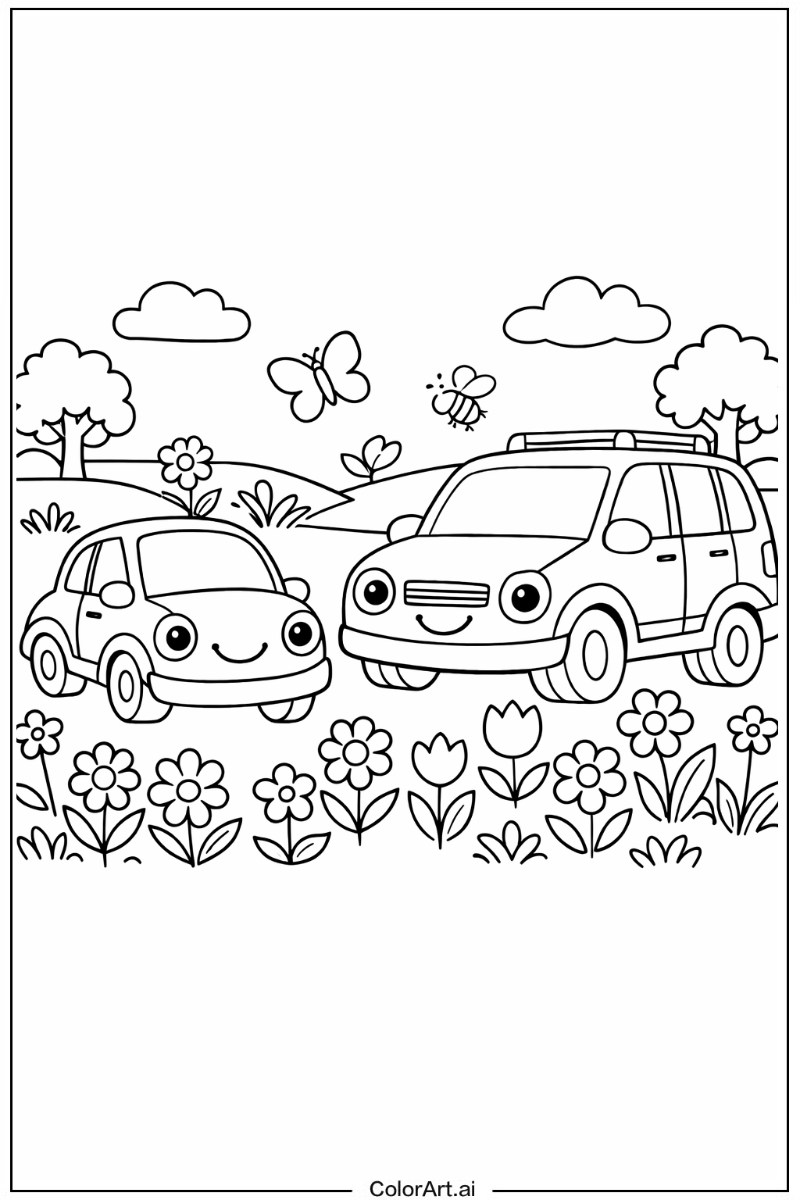 Cars in a Garden 5