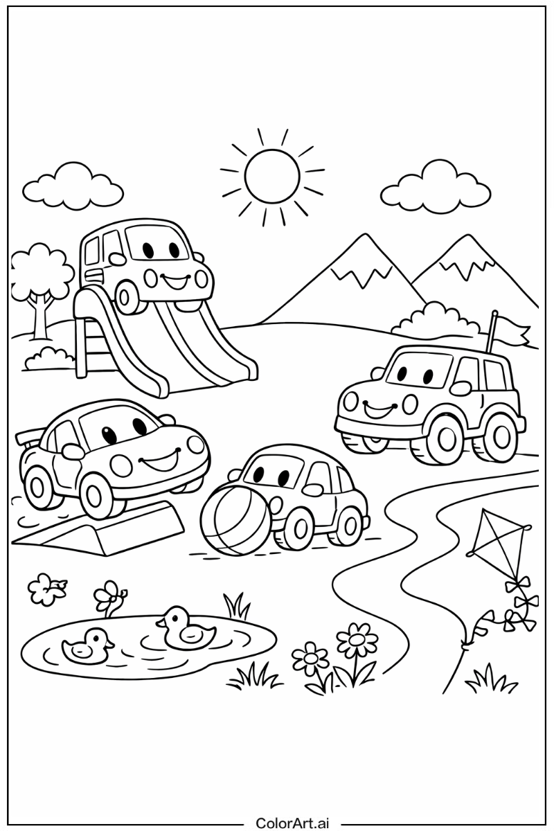 Cars Playing Outside 5