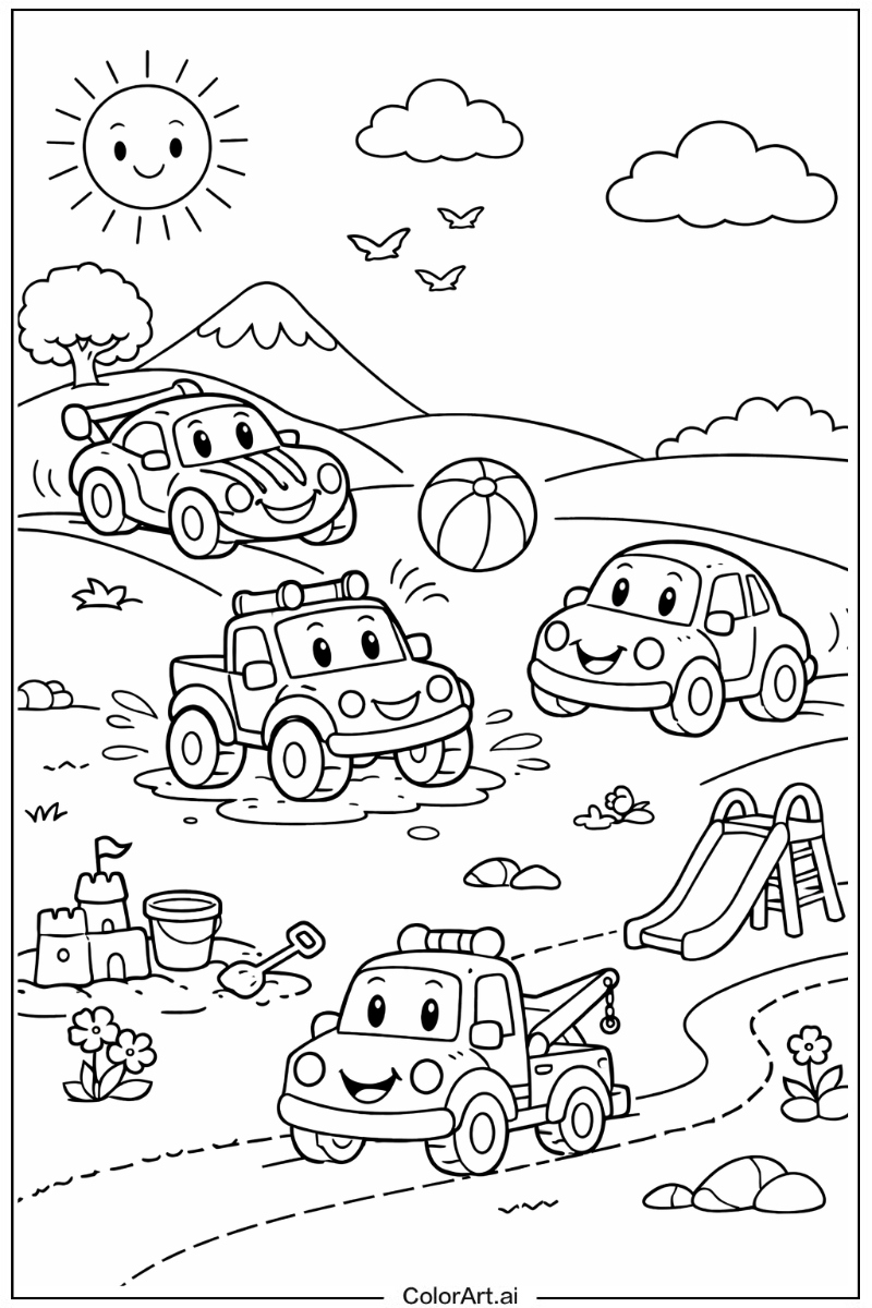 Cars Playing Outside 6