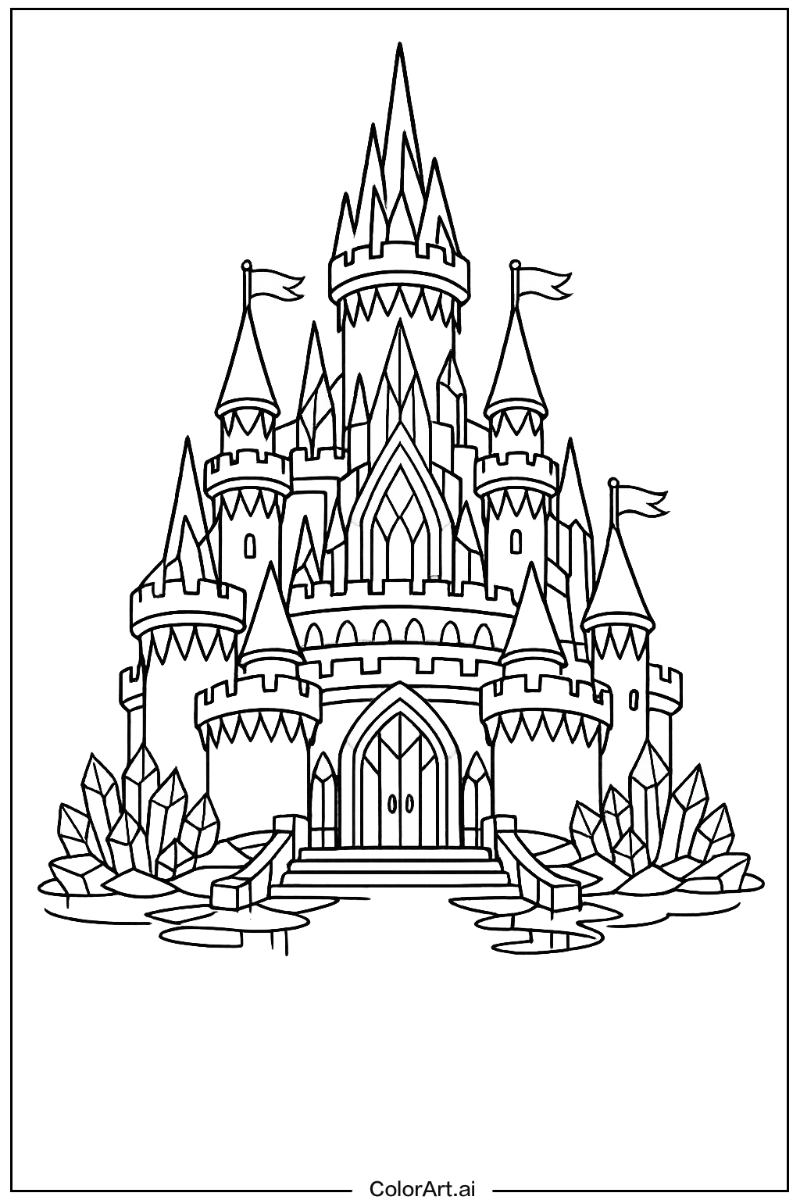 Castle with Ice castle Theme