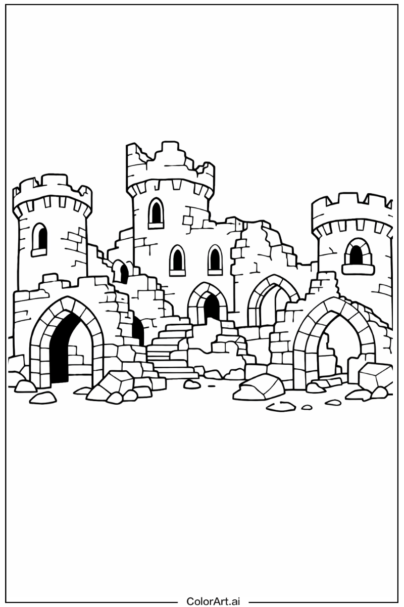 Ruined castle Castle Scene