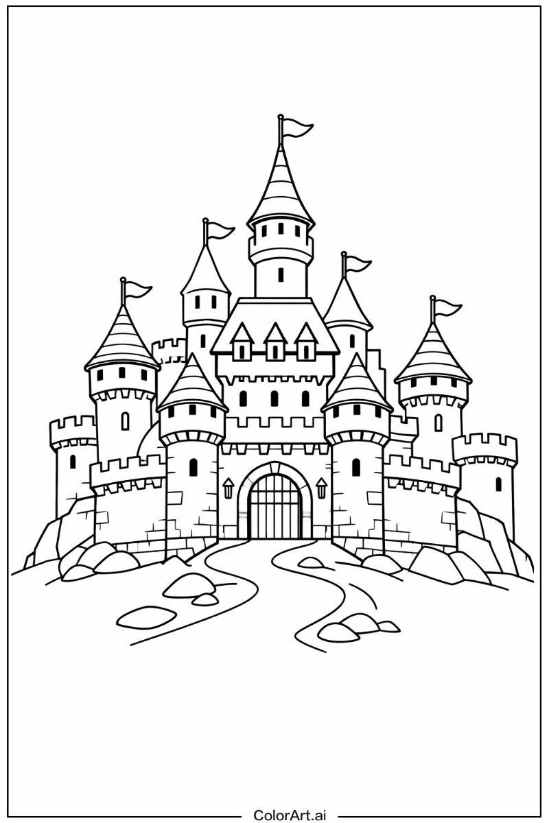 Castle with Stone castle Theme
