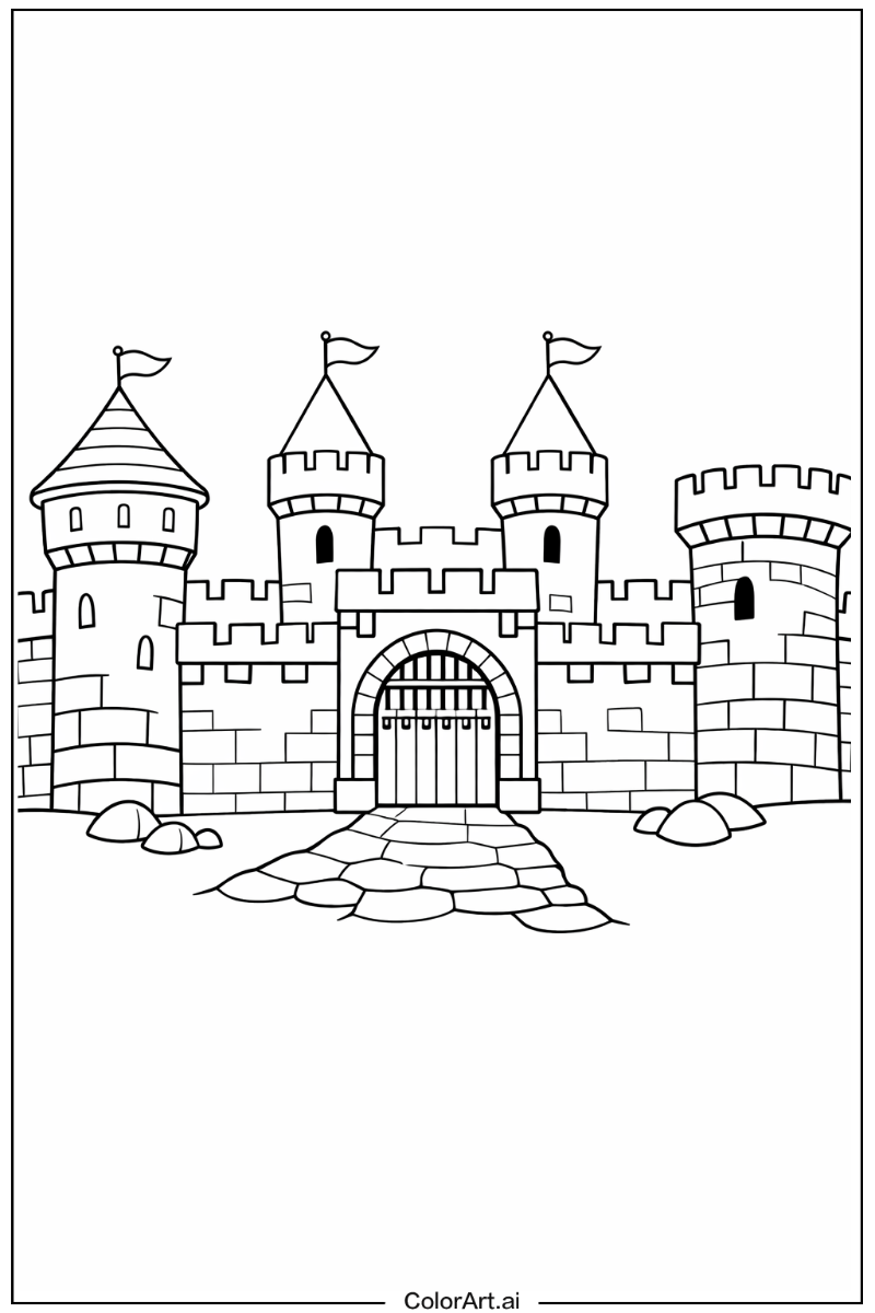 Castle with Castle walls Theme