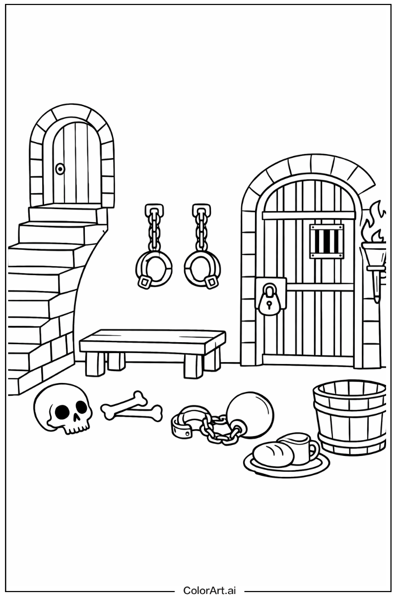 Castle with Castle dungeon Theme