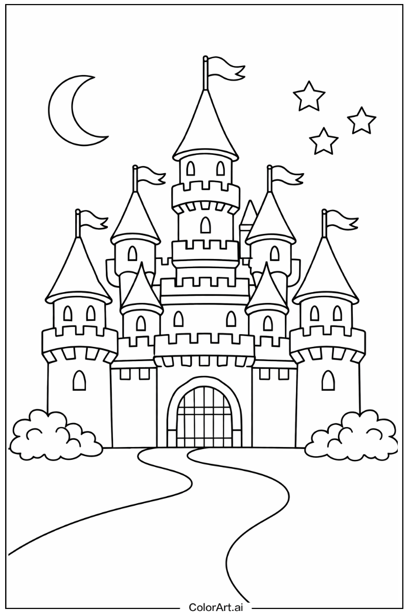 Castle with Castle at night Theme